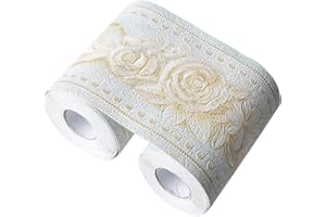 LA LA PET Creation Core 4.2x196.8 Waterproof Wallpaper Border 3D Pattern Wall Decor Removable Self Adhesive Kitchen Bathroom Tiles Sticker, Rose Green