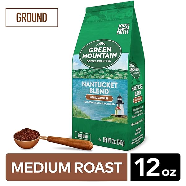 GREEN MOUNTAIN COFFEE ROASTERS, NANTUCKET BLEND, FAIR TRADE CERTIFIED, GROUND COFFEE, MEDIUM ROAST, BAGGED 12OZ.