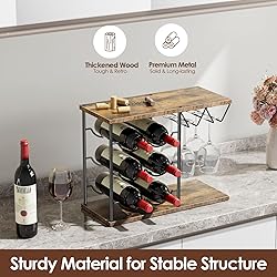 Nuovoware Wine Racks Countertop, Wine Bottle Holder