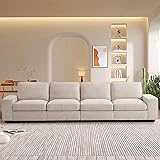TEKAMON 128" Modular Sofa Couch with Large Seats