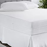 Amazon Basics Fully-Encased Waterproof Mattress and Box Spring Cover Protector, Twin XL, Low Profile 9 to 12-Inch Depth