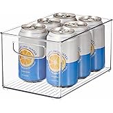iDesign Stackable Clear Plastic Bin - Kitchen Organizers and Storage for Fridge and Pantry