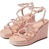 Guess Womens Natesha Strappy Sandals Espadrilles Pink 9.5 Medium (B,M)