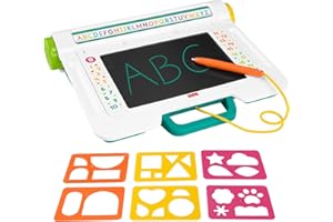 Fisher-Price Preschool Toy Learn & Doodle Desk Mess-Free Writing & Drawing Tablet with LCD Screen for Travel Creative Play Kids Ages 3+ Years