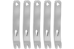 RONRONS 5 Pack Mini Stainless Steel Pocket Pry Bar Crowbar Multifunction EDC Tool Survival Opener