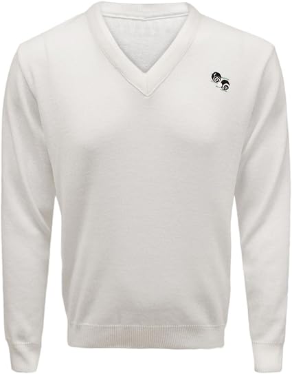 mens white bowling jumpers