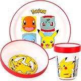 Stor Pokémon 3pc Bicolor Premium Kids Dinner Set Plate Bowl Tumbler BPA Free view 1