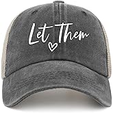 Let Them Funny Hats Funny Vintage Cotton Washed Baseball Caps Adjustable Dad Hat