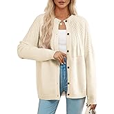 Dokotoo Cardigan Sweaters for Women 2025 Fall Outfits Long Sleeve Crochet Knit Sweaters