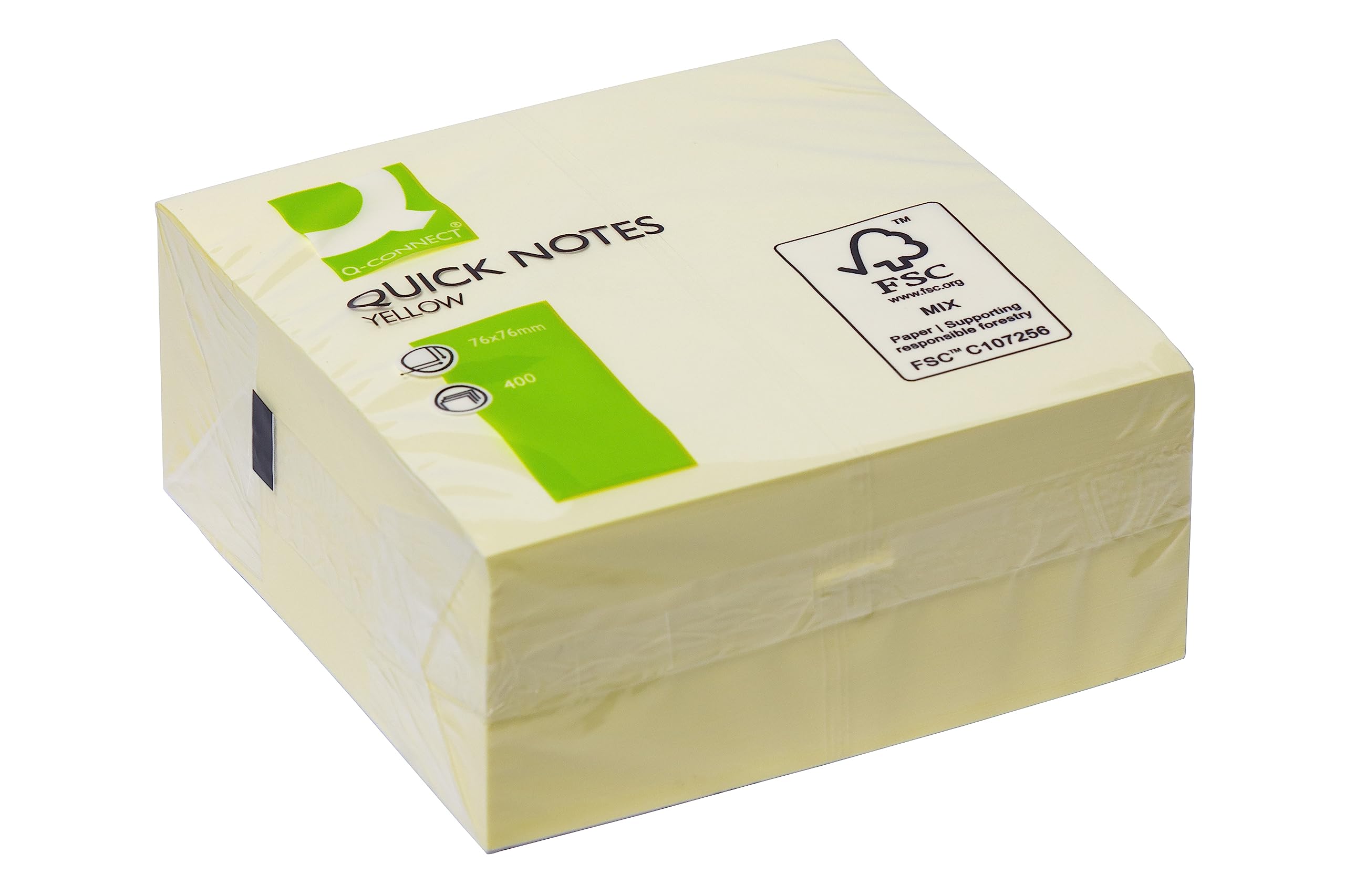 Q-Connect Quick Note Cube 76 x 76mm Yellow