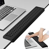 Leolee L-Shaped Desk Long Wrist Rest Elbow 60CM, Black Arm Rest for Desk | Memory Foam, Non-Slip Base, Ergonomic Desk Edge Cu