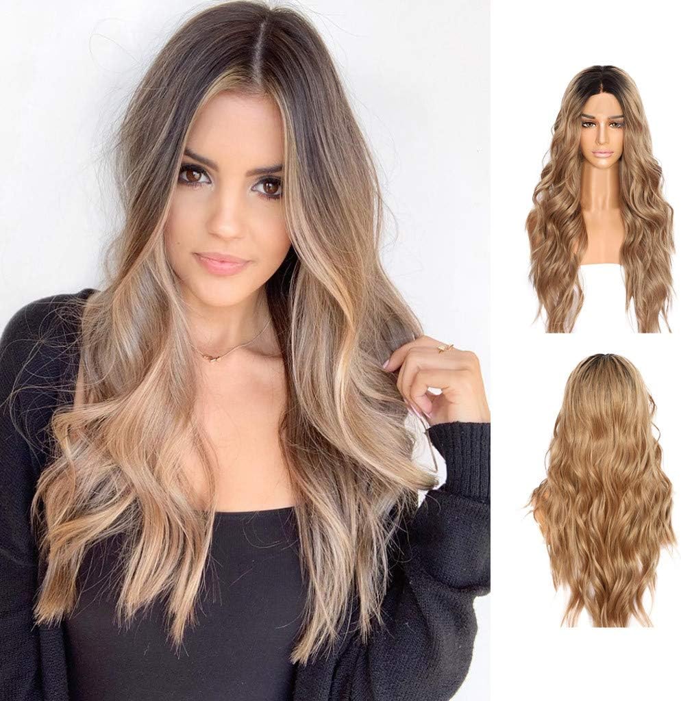 Amazon Com Yuniao Silk Dark Roots Ombre Brown Natural Wave Daily