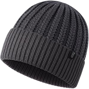 Merino Protect Merino Wool Beanie Men Women Thermal Hats Warm Winter Soft Watch Cap