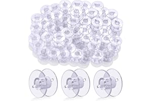 50 pcs Bobbins for Sewing Machine- Eoehro, Sa156 Bobbin, 15j bobbins, Bobbins Class 15, Sewing Machine Bobbins,Sewing Accessories, Plastic Bobbins(50 pcs)