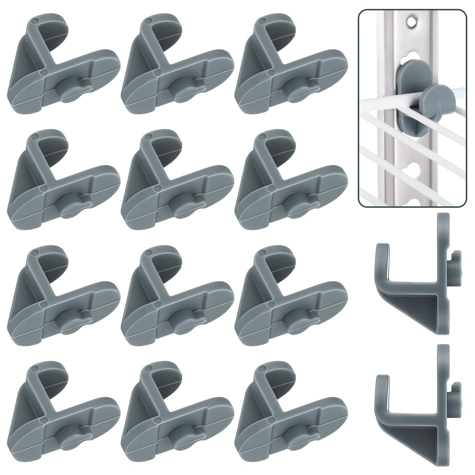 Photo 1 of Cinnvoice 16pcs Refrigerator Shelf Clips Freezer Plastic Replacement Shelf Clips Freezer Cooler Shelf Support for Commercial Kitchen Refrigerators