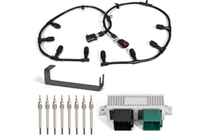 VORGENS Powerstroke Glow Plugs Harnesses Controller, GPCM Kit Compatible with 2004-2010 Ford F250/F350/F450/F550/E350/E450/Excursion, 6.0L #Replace 5C3Z-12A690-A, 4C2Z-12A690-AB, YC3Z-12B533-AA