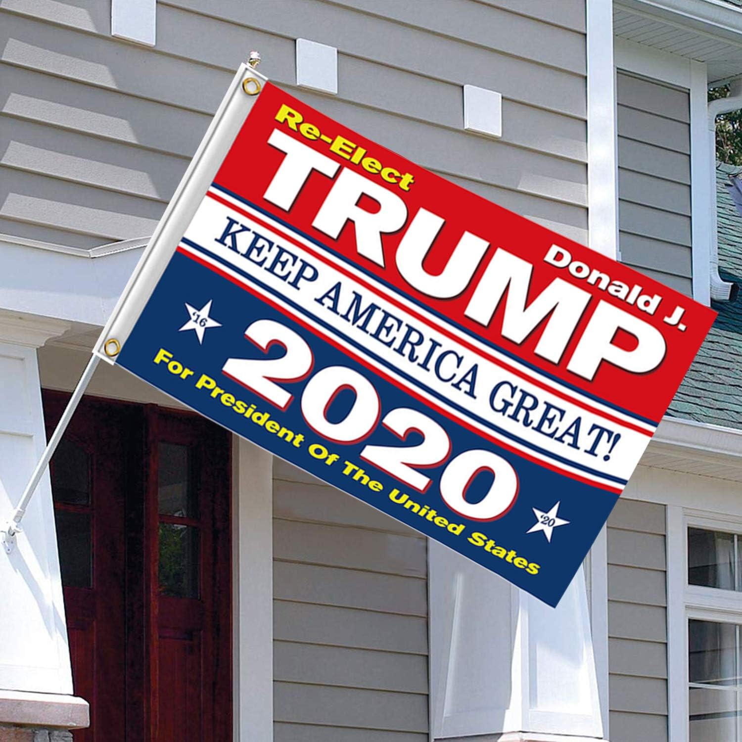 Kithwaro 4 Pieces Donald Trump 2020 Flags, President Donald Trump Tank Flag 2020 Keep America Great Flag with Grommets for US Election Patriotic Outdoor Indoor Decoration Banner, 3x5 Feet : Garden & Outdoor