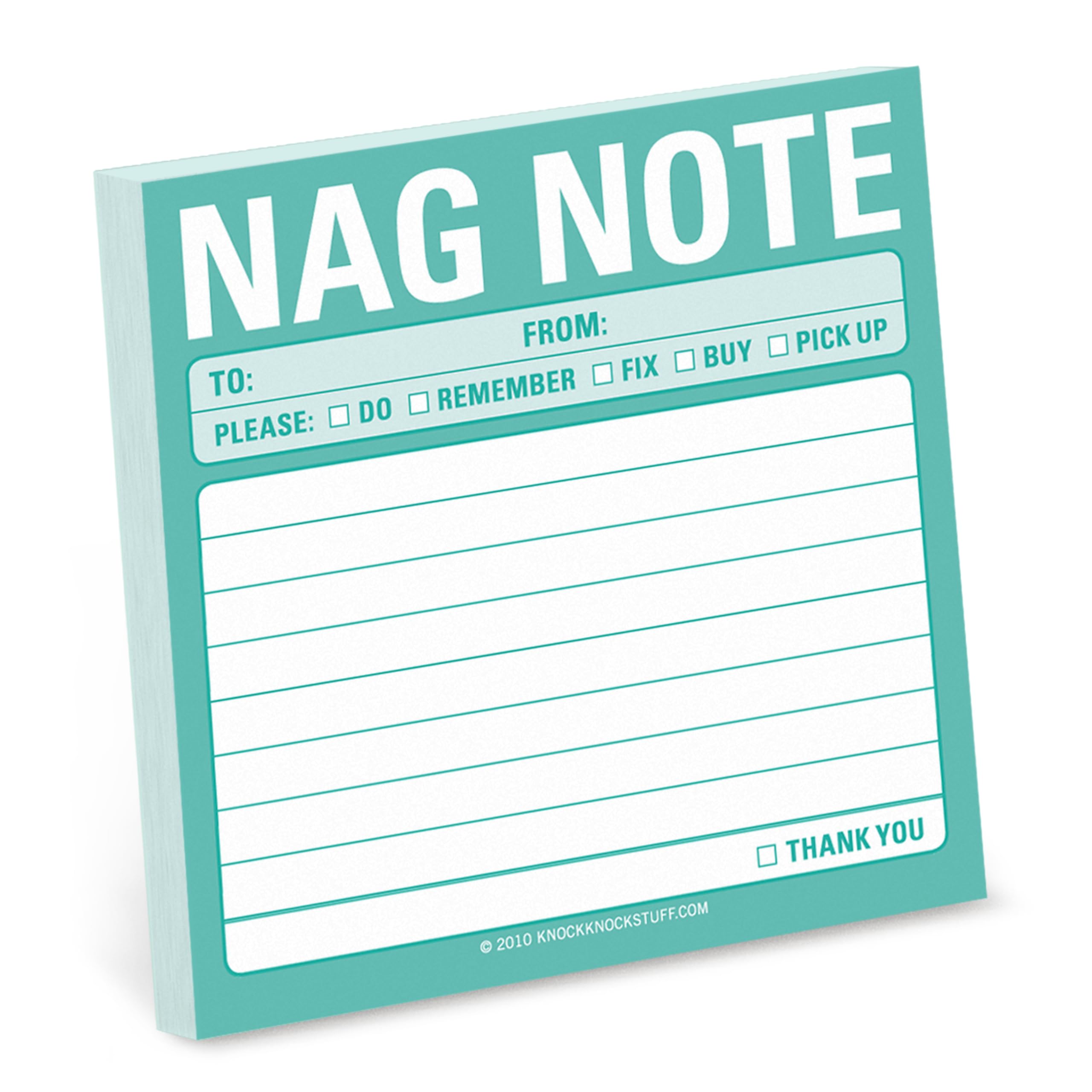 1-Count Knock Knock Nag Note Sticky Notes, to Do List Notepads, 3 x 3-inches Each