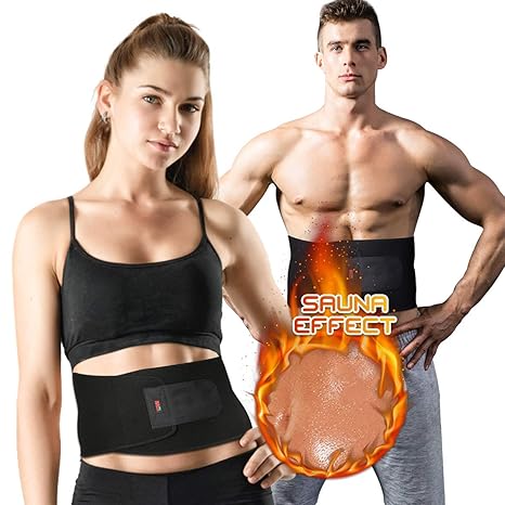 SGODDE Bauchgürtel, Einstellbare Bauchweggürtel,Fettverbrennung Schwitzgürtel Damen und Herren Verstellbarer Fitnessgürtel Sc