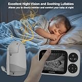 HelloBaby Baby Monitor 2 Cameras Night Vision 3.2 inch IPS Screen view 4