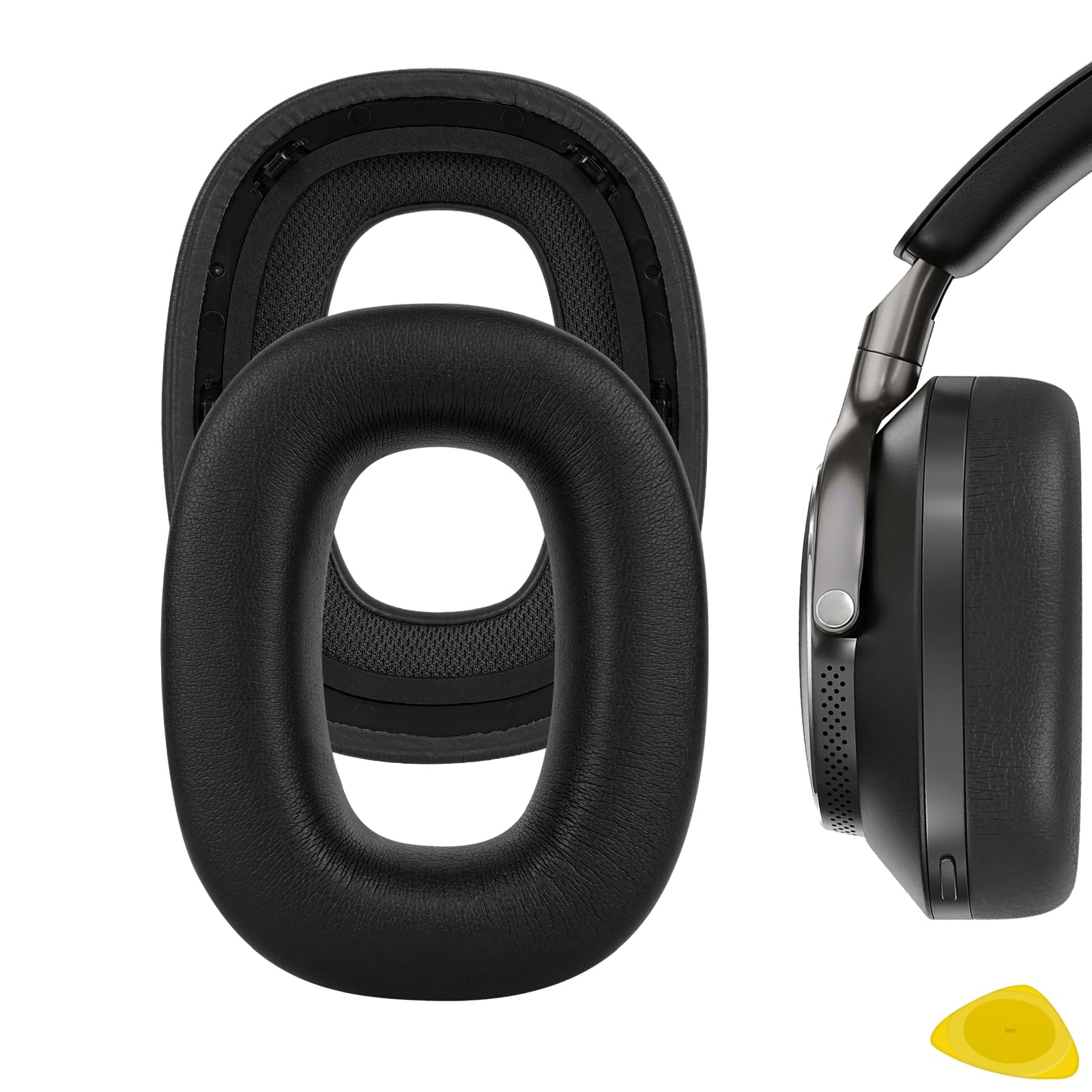 Geekria Replacement Ear Pads Compatible with Bowers & Wilkins Px8, Px7 S2 (Do Not Fit Px7, Px7S2e) Headphones, Ear Cushions (Black)