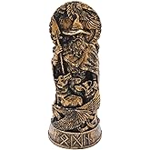 CADUFUELLY Norse Mythology Decor Statue, Odin Viking God Decor Figurine | Norse Mythology Odin Resin Figurine, Scandinavian Viking God Table Shelf Altar Decor Ornament, Ideal Gift for Home Display