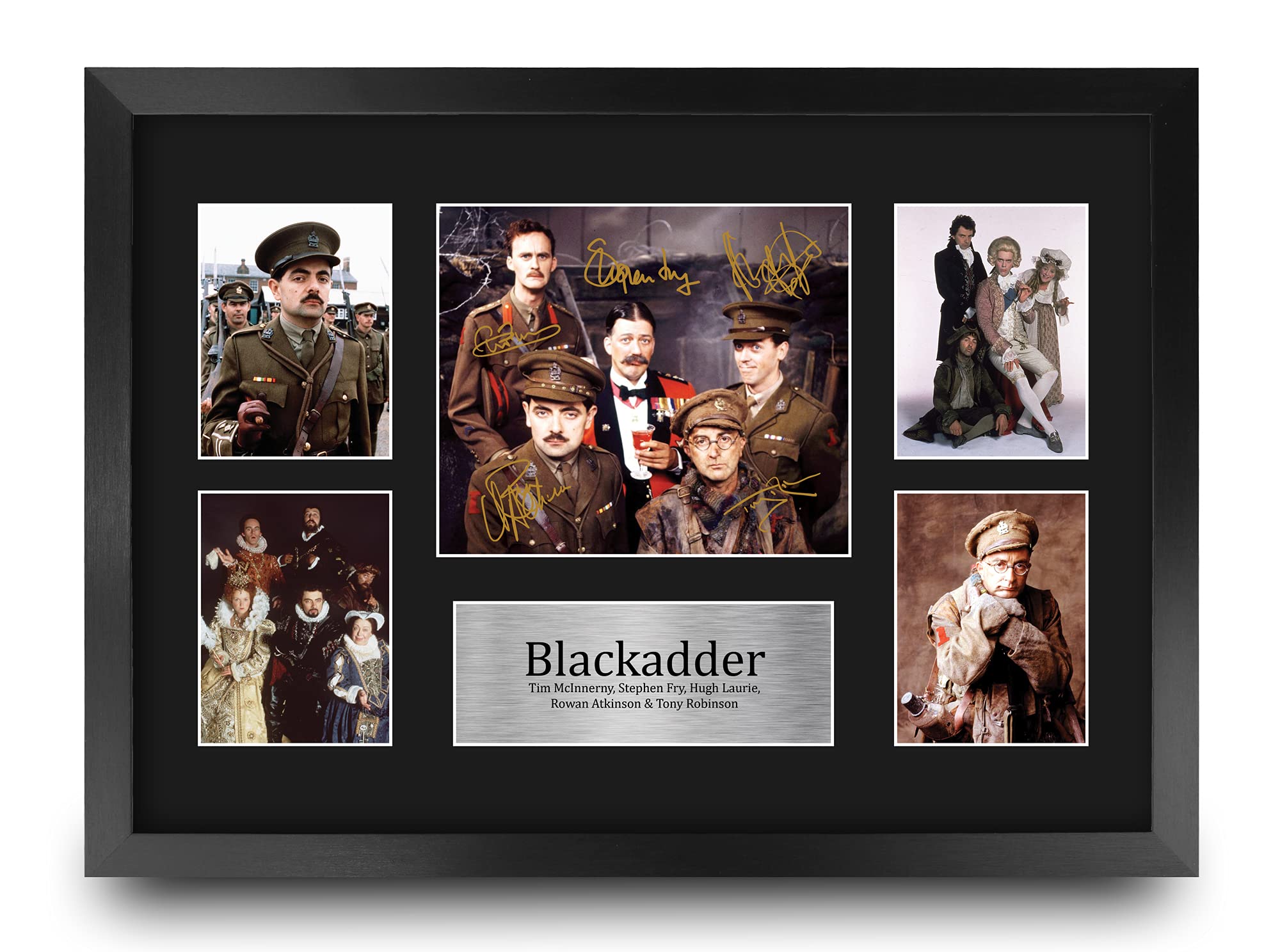 HWC Trading FR A3 Blackadder Rowan Atkinson Gifts Printed Signed Autograph Picture for TV Memorabilia Fans - A3 Framed
