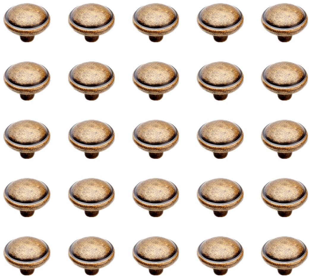 Emuca 9160008 Furniture Knob, Bronze, 32 mm, Set of 25 Pieces