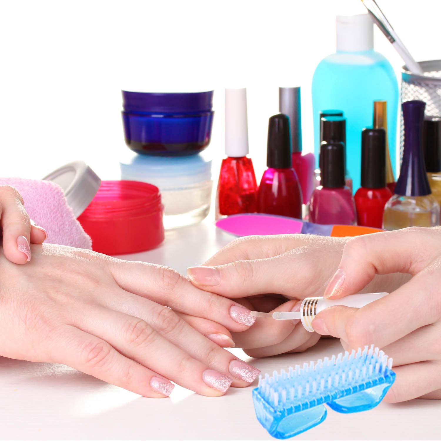 Handle Nail Brush Fingernail Brush Cleaner Hand Scrub Cleaning Brush for Toes (Size (1)) : Beauty