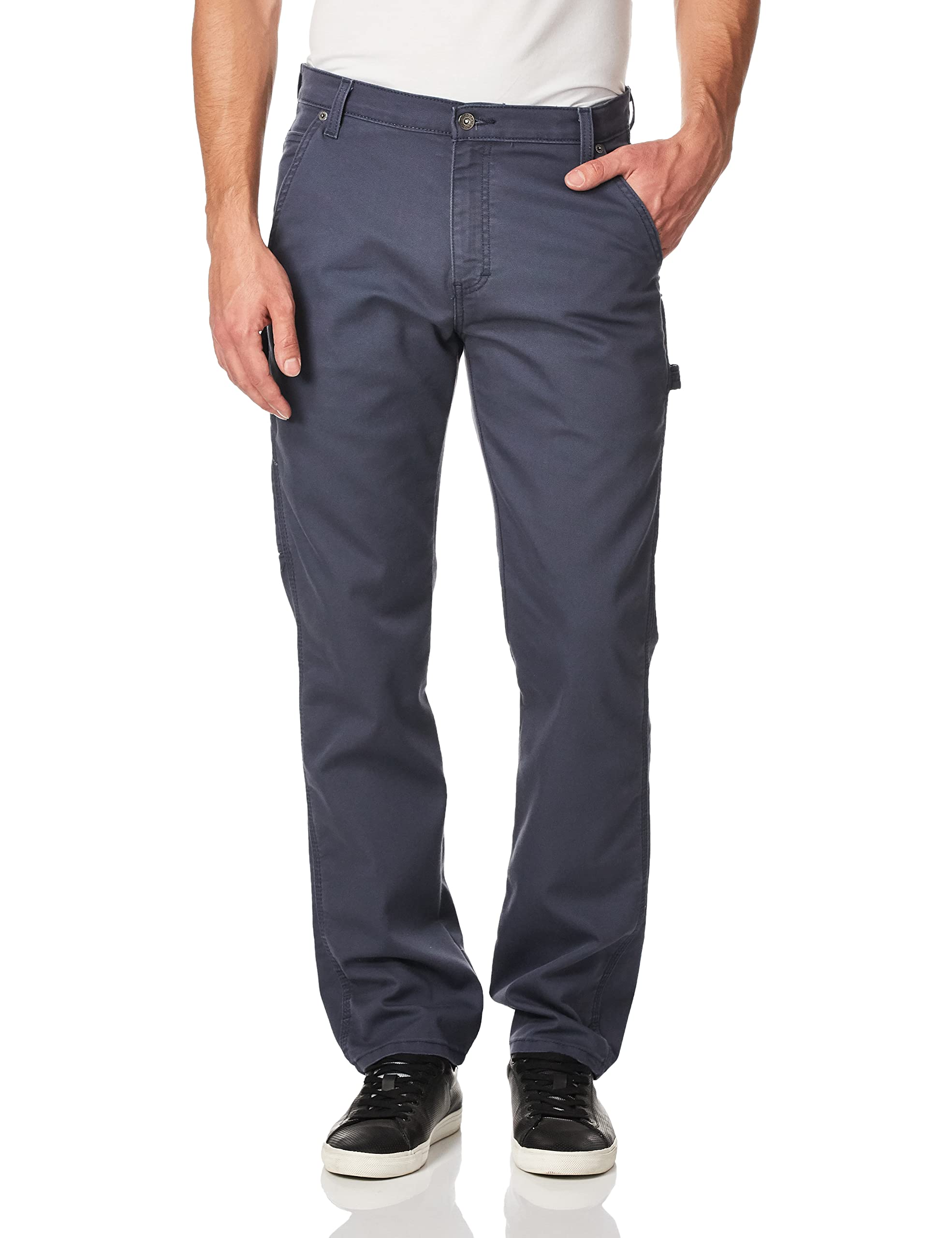 Dickies Men's Regular Tough Max Duck Carpenter Pant, Stonewashed Diesel Gray, 44W x 30L Image