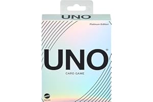 Mattel Games UNO Juego de Cartas Platinum para niños de 7 años en adelante
