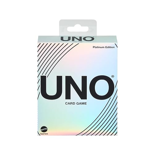 Mattel Games UNO Platinum Edition Card Game for Movie for Family Night, Game Night, Travel, Camping and Party, Premium Collectible Cards, HPY61