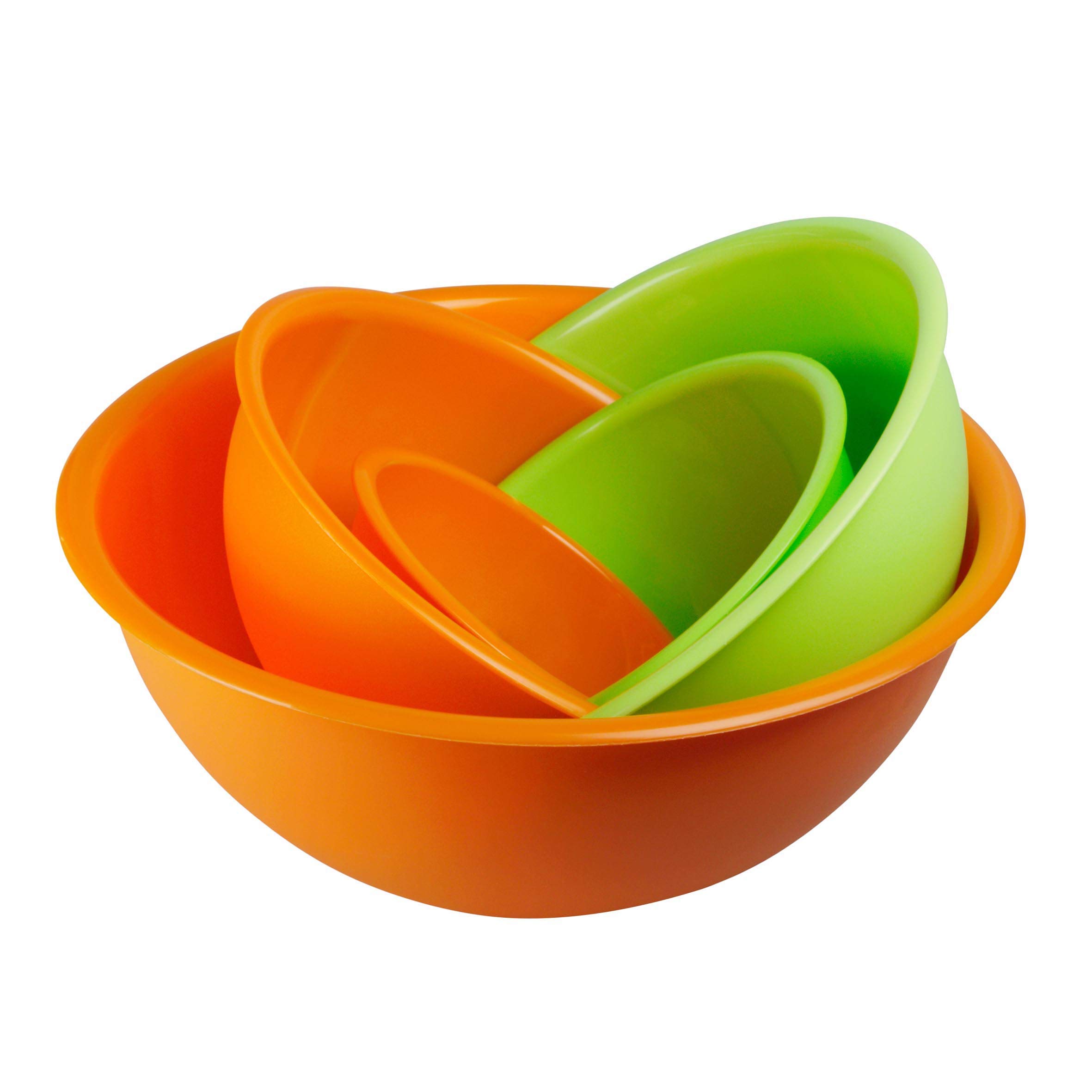 Set 5 Salad Bowls Made of Polypropylene. 5 diameters 14-18 - 23-26 - 30 cm. Suitable for Microwave and Dishwasher. 100% Made in Italy.