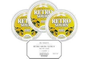 DR. VARIETY Retro Sours Citrus (3 Pack) - Nostalgic Sour Candy, 3 Hard Candy Tins - Retro Sour Drops, Lemon Mints