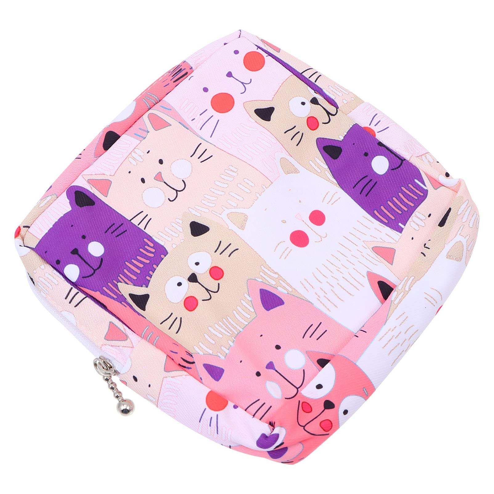 Healifty Sanitary Napkin Storage Bag Zipper Nursing Pad Holder Sanitary Organizer Coin Purse Portable Multifunctional Bag for Women and Girl (Assorted Color)