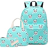 Dezcrab Kids Backpack for Girls, Teens School Bags Bookbags Set with Lunch Bag Pencil Case