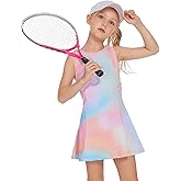 Zaclotre Girls Tennis Dress Cute Golf Outfit Sleeveless Workout Athletic Dresses with Shorts Pockets