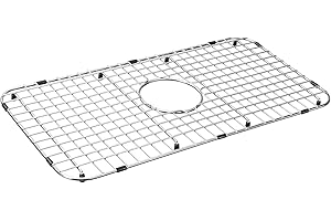 Serene Valley Sink Bottom Grid 25-1/8" x 12-7/8", Centered Drain with Corner Radius 1-1/2", Sink Grid Stainless Steel NDG2513C