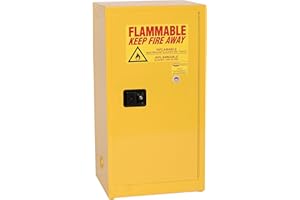 Eagle American Made 16 Gallon F﻿lammable Liquid Storage Cabinet, Self-Close Space Saver Fireproof Cabinet for Schools, Garages, Manufacturing Facilities, 23" x 18" x 44", 1905X