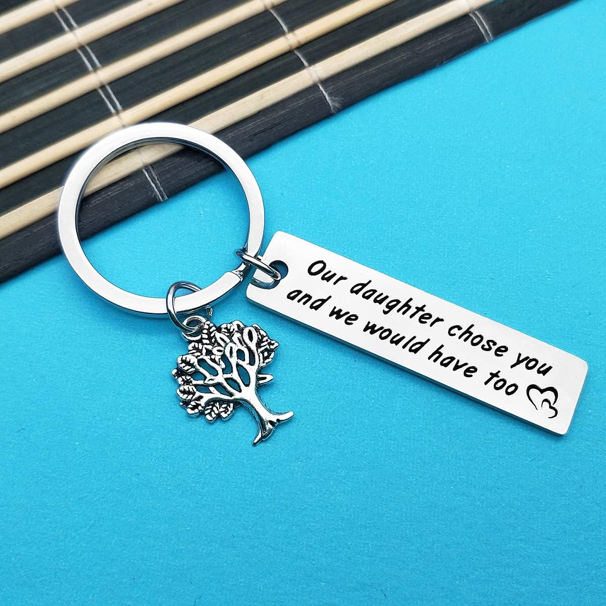Huwujiu Son in Law Gifts Keyring Our Daughter Chose You and We Would Have Too Keyring Gifts for Son in Law Wedding Gifts Christmas Birthday Gifts for Son in Law - Image 5