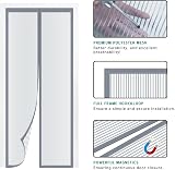 SMALUCK Magnetic Door Screen 90x210 cm Grey Heavy Duty Mesh with Magnets view 3