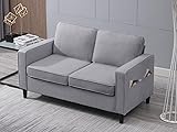 PUREMIND Grey Loveseat Couch for Small Spaces,Cozy