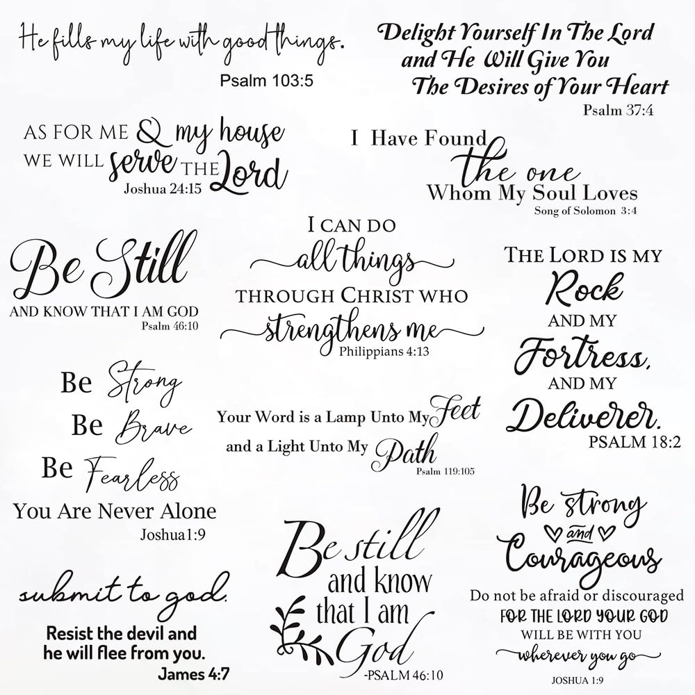 Photo 1 of ********READ CLERK COMMENTS********
12PCS Inspirational Wall Decals,The Bible Wall Stickers Quote Motivational Decal for Bedroom Living Room Nursery Decor 11×6 in