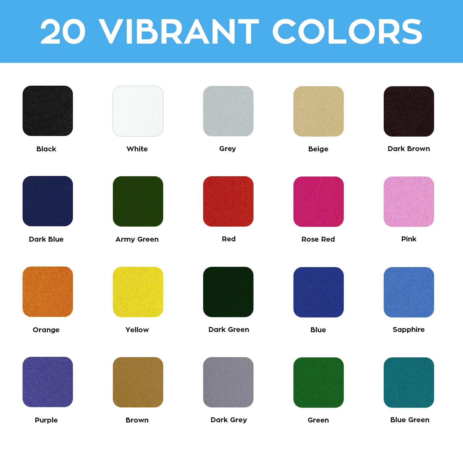 HTVRONT Iron on Patches for Clothing Repair, 20 PCS Multi-Colored Fabric Patches for Clothes Repair, 20 Shades Iron Patches for Clothes, Clothing Repair Decorating Kit 3.7