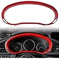 ANFOKAS Compatible with Mazda 3 Accessories Compatible with Mazda CX30 Accessories 2025 2024 2023 2022 2021 2020 Sporty Car Dashboard Cover Trim Screen Display Frame -Red