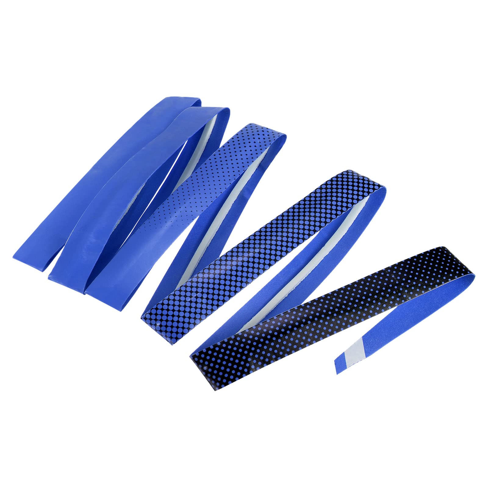 PATIKIL 5.9ft Racket Overgrip with Damping Ridges, PU Grip Tape Non-Slip Absorbent for Tennis Badminton Fishing Rod, Blue