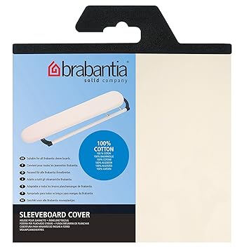 Brabantia 204364 Ärmelbrettbezug, Baumwollbezug mit 2mm Schaumstoff, 60 x 10 cm