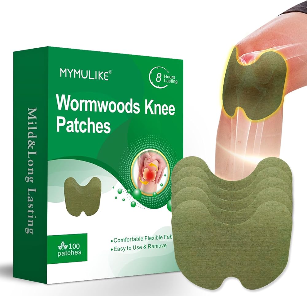 MYMULIKE 100Pcs Pain Relief Patch for Knee Wormwood Herbal Arthritis