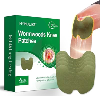 MYMULIKE 100Pcs Pain Relief Patch for Knee Wormwood Herbal Arthritis