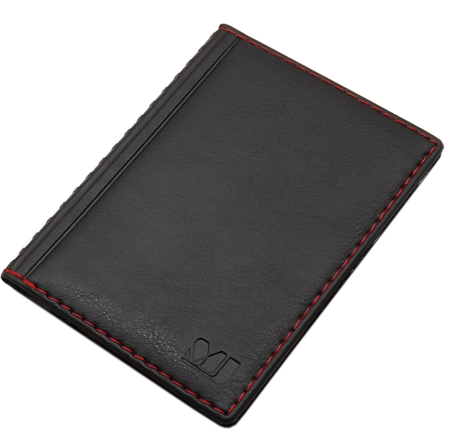 myledershop ID and Credit Card Holder with 4 Pockets (Design 4 / Black)